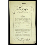 Modèle d'écriture. Autographie. Concours de 1830. 