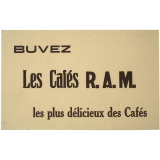 Buvard publicitaire. Cafés R.A.M. les plus délicieux des cafés. 