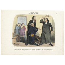 Nouvelle loi sur l'enseignement : ce sont les instituteurs qui reçoivent la férule. Actualités. N° 64.