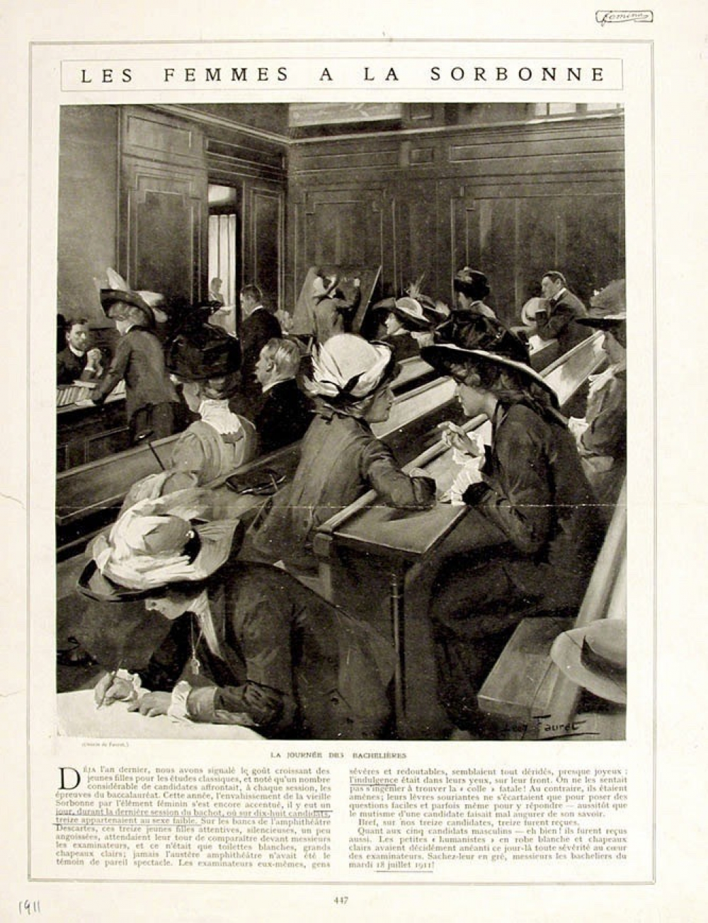 Les femmes à la Sorbonne. La journée des bachelières.