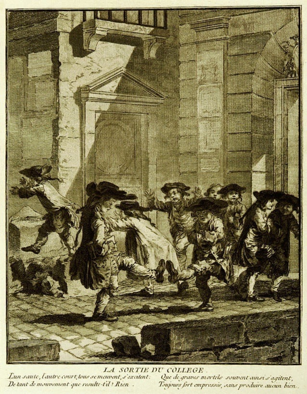 La sortie du Collège.