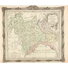 Partie de l'Italie, Comprenant les Etats du Roy de Sardaigne, de Milan, Parme et Gênes, avec leurs Provinces Ecclésiastiques.