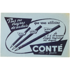 Buvard publicitaire. Crayons Conté.