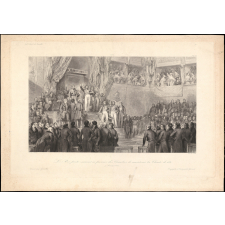 Le Roi prête serment en présence des Chambres de maintenir la Charte de 1830. 9 Août 1830.