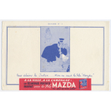 Buvard publicitaire. Pile Mazda. Buvard n°1.