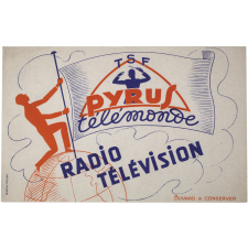 Buvard publicitaire. Pyrus Télémonde. Radio Télévision.
