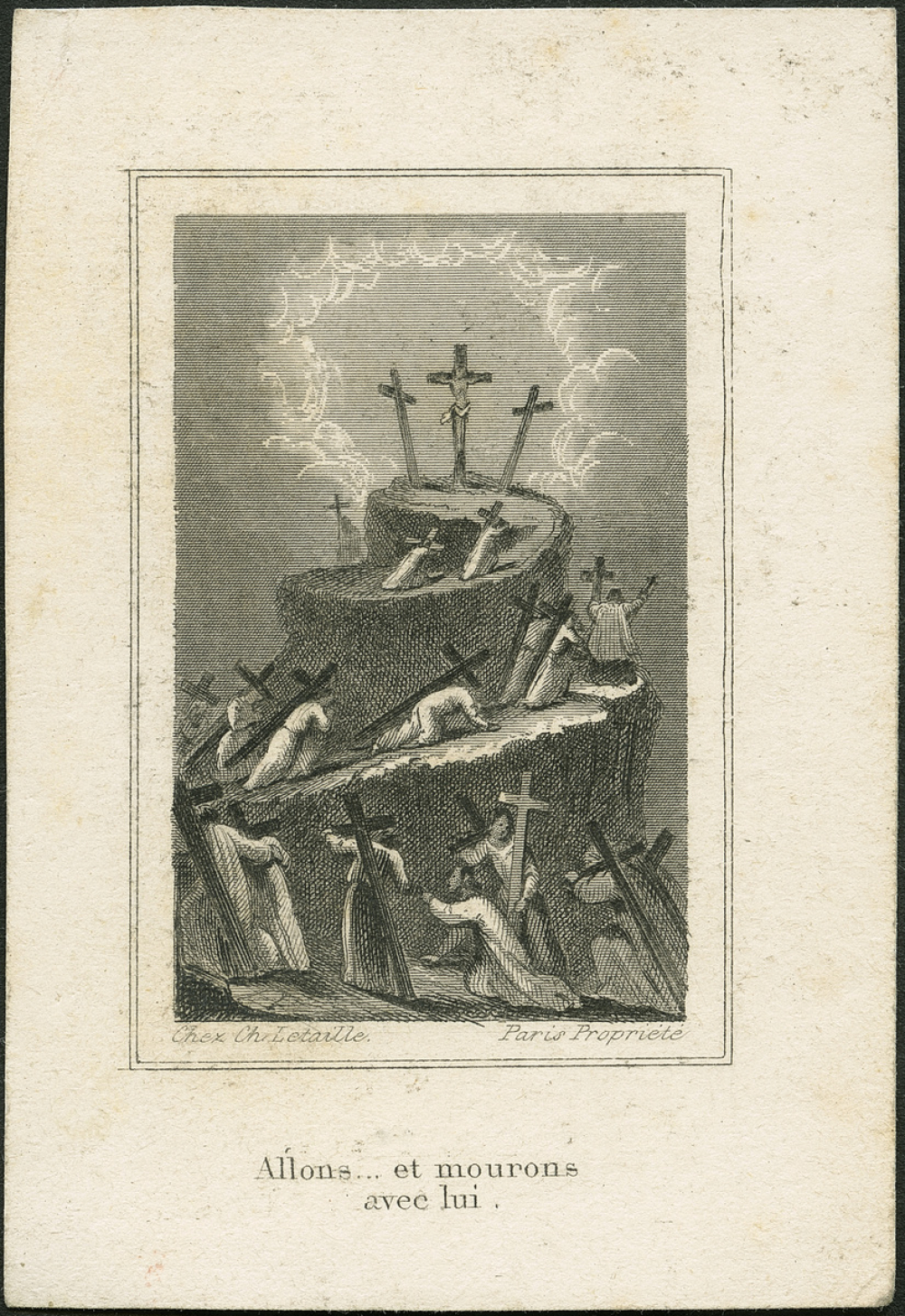 Image religieuse. Allons... et mourons avec lui.