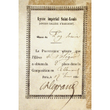 Ex-praemio . Lycée impérial Saint-Louis (Ancien collège d'Harcourt).