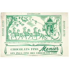 Buvard publicitaire. Cendrillon. Chocolats fins Menier.