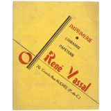 Buvard publicitaire. Imprimerie René Vassal.