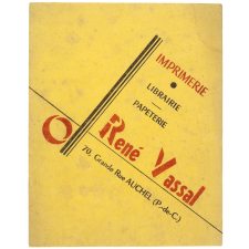 Buvard publicitaire. Imprimerie René Vassal.