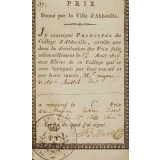 Ex-praemio . Prix donné par la ville d'Abbeville.