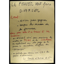 Le Pouvoir veut faire diversion.