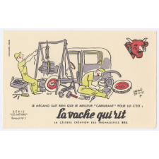 Buvard publicitaire. La vache qui rit. Le mécano. 