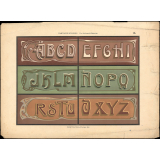Nouvel Album de lettres à l'usage du peintre. Fantaisie moderne. Six finitions différentes.