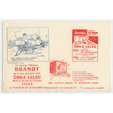 Buvard publicitaire. Emile Leleu. Vous risquez un grave accident en vous faisant remorquer.
