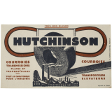Buvard publicitaire. Hutchinson. Courroies.