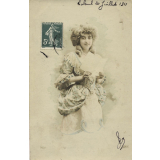 Jeune fille en costume Louis XVI. 