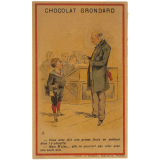 Carte réclame. Chocolat Grondard. Histoires drôles. 