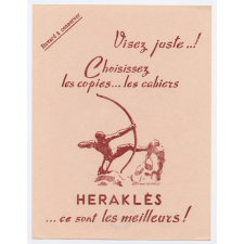 Buvard publicitaire. Cahiers et copies Héraklès.