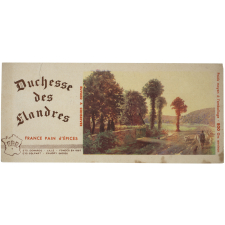 Buvard publicitaire. Duchesse des Flandres. Berger traversant un village.