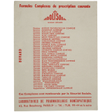Buvard publicitaire. Dolisos. Formules complexes de prescription courante. 