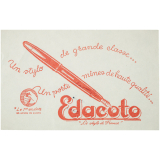 Buvard publicitaire. Edacoto. Le stylo de France.