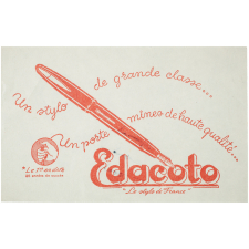 Buvard publicitaire. Edacoto. Le stylo de France.