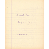 Cahier de géographie.