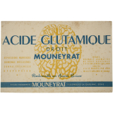 Buvard publicitaire. Acide glutamique droit Mouneyrat. 