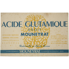 Buvard publicitaire. Acide glutamique droit Mouneyrat.