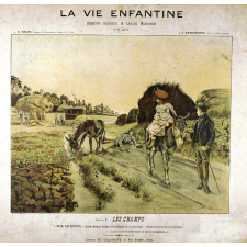 Tableau mural. La vie enfantine. Série 5, Les champs. 1, Sur la route.