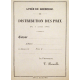 Ex-praemio . Lyée de Grenoble.