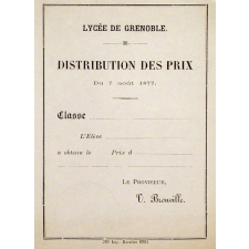 Ex-praemio . Lyée de Grenoble.