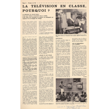 La télévision en classe, pourquoi ?.