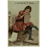 Carte réclame. A la ville de St Denis.