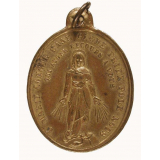 Médaille religieuse à l'effigie de la Vierge et de saint Régis. 