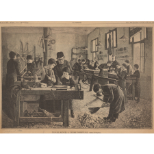 Travail manuel à l'école communale.