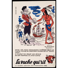 Buvard publicitaire. La vache qui rit. Christophe Colomb. 