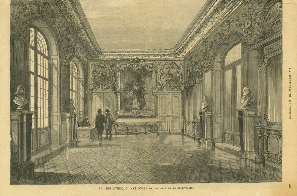 La Bibliothèque Nationale. Vestibule de l'administration.
