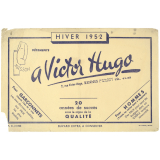 Buvard publicitaire. Vêtements A Victor Hugo.