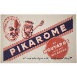 Buvard publicitaire. Moutarde Pikarome.
