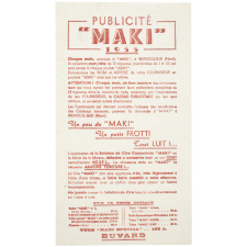 Buvard publicitaire. Cire Maki. 
