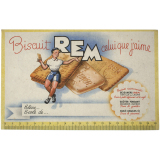 Buvard publicitaire. Biscuit Rem celui que j'aime. 