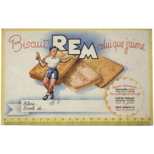 Buvard publicitaire. Biscuit Rem celui que j'aime.