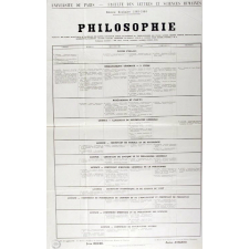 Université de Paris - Faculté des Lettres et Sciences Humaines. Année scolaire 1963-1964. Philosophie.