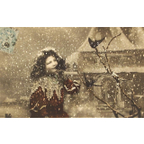 Petite fille sous la neige.