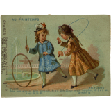 Carte réclame. Au Printemps. Le jardin.
