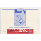 Buvard publicitaire. Pile Mazda. Buvard n°8.