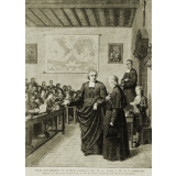 Saint Jean-Baptiste de la Salle montrant une de ses écoles à M. de la Chétardie.